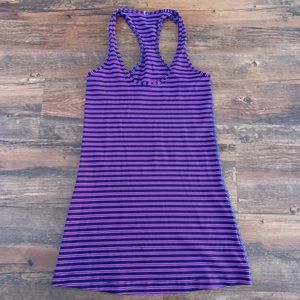 Lululemon Magenta Stripe Cool Racerback Tank